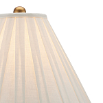 Настольная лампа с фактурным конусовидным абажуром и кожаным каркасом Malifis варинант исполнения - 2 | Loft Concept в Омске