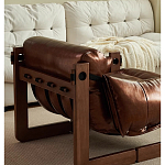 Кресло-диван кожаное на деревянном каркасе Medieval Furniture варинант исполнения - 5 | Loft Concept в Омске