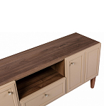 ТВ-тумба бежевая из массива бука с 2-мя дверками и ящиком Wenge Light варинант исполнения - 2 | Loft Concept в Омске