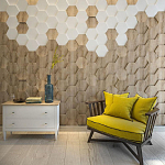 Гипсовая 3D панель с принтографией PM-47 варинант исполнения - 2 | Loft Concept в Омске