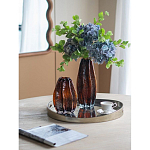 Ваза стеклянная янтарного цвета с текстурированным силуэтом Carambola варинант исполнения - 6 | Loft Concept в Омске