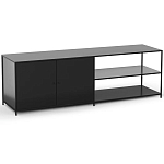 ТВ-тумба из металла с 2-мя дверцами и полками Damian Metal TV Stand варинант исполнения - 2 | Loft Concept в Омске
