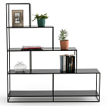 Ступенчатый стеллаж Menzie Steps Metal Rack Black варинант исполнения - 3 | Loft Concept в Омске