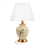 Настольная лампа бежевая с изображением птиц Slip Away варинант исполнения - 1 | Loft Concept в Омске