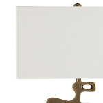 Настольная лампа с фигурным каркасом и прямоугольным тканевым абажуром Brutalist Profile варинант исполнения - 2 | Loft Concept в Омске