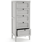 Комод узкий с 5-ю ящиками серый Silva Grey Chest of Drawers варинант исполнения - 3 | Loft Concept в Омске