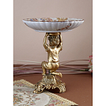 Чаша с цветочным орнаментом на ножке в виде бронзового ангела Eden Garden варинант исполнения - 6 | Loft Concept в Омске