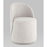 Пуф Loreen со спинкой вращающийся букле светло-серый варинант исполнения - 1 | Loft Concept в Омске