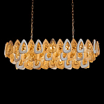 Люстра овальная с многослойными белыми и прозрачными подвесками Character Chandelier варинант исполнения - 2 | Loft Concept в Омске