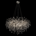 Люстра подвесная с прозрачными стеклянными подвесками в форме капель Диаметр 80 см Droplet Chandelier варинант исполнения - 5 | Loft Concept в Омске