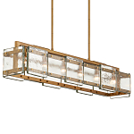 Люстра прямоугольная из толстого литого стекла Cast Glass варинант исполнения - 2 | Loft Concept в Омске