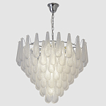 Люстра с подвесками из рифленного стекла в форме капель Textured Glass Chandelier варинант исполнения - 11 | Loft Concept в Омске