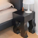 Дизайнерский журнальный стол чёрный с ножками волнистой формы Egopi варинант исполнения - 2 | Loft Concept в Омске