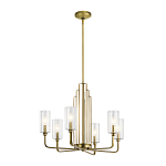  Люстра с прозрачными рифлеными цилиндрическими плафонами Kichler варинант исполнения - 16 | Loft Concept в Омске