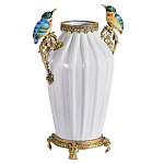 Ваза белого цвета из фарфора с птичкми White Garden варинант исполнения - 2 | Loft Concept в Омске