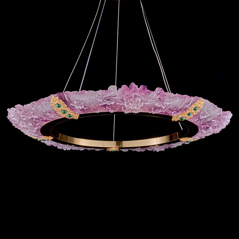 Люстра в форме кольца розовая Warm Pink Light Золотой Розовый Люстра в форме кольца розовая Warm Pink Light Золотой Розовый в Омске | Loft Concept