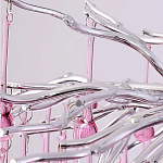 Люстра овальная с розовыми стеклянными подвесками в форме капель FAIRYTREE Light варинант исполнения - 2 | Loft Concept в Омске