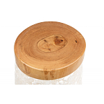 Керамический столик с деревянной столешницей "Пешка" варинант исполнения - 5 | Loft Concept в Омске