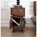 Тумбочка прикроватная с ящиком и дверцей Робот Robot Desk варинант исполнения - 7 | Loft Concept в Омске