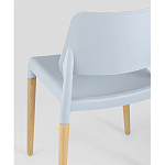 Пластиковый стул на ножках из массива бука Ferret Grey-Blue варинант исполнения - 3 | Loft Concept в Омске