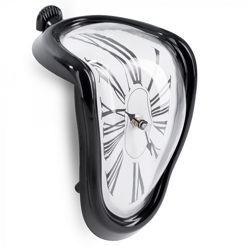 Часы Salvador Dali Soft Clock black Белый Черный в Омске | Loft Concept 