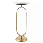 Столик приставной с овальным золотым основанием Oval Gold Base варинант исполнения - 1 | Loft Concept в Омске