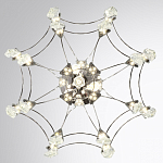 Люстра подвесная из металла с хрустальными подвесками прозрачного цвета Quasar 41 варинант исполнения - 10 | Loft Concept в Омске