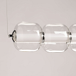 Люстра линейная с 6-ю прозрачными стеклянными плафонами округлой формы HANDLE GRAPE варинант исполнения - 6 | Loft Concept в Омске
