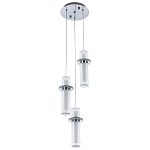 Подвесной светильник хром Trio Odile Acrylic Tube Hanging Lamp Chrome варинант исполнения - 2 | Loft Concept в Омске