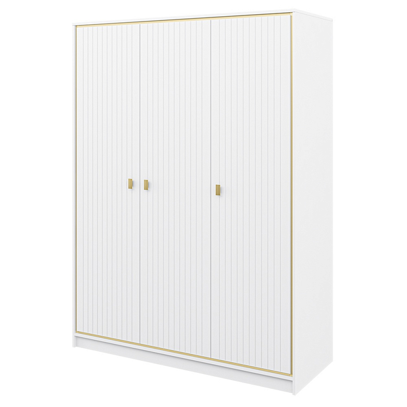 Шкаф белый трёхдверный для одежды Antique Order Белый Золотой в Омске | Loft Concept 