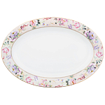 Сервиз столовый из фарфора белый с цветочным принтом на 6 персон 23 предмета Flower Porcelain Collection варинант исполнения - 2 | Loft Concept в Омске