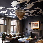 Обои ручная роспись в стиле Арт-деко Symphony Original colourway on Flint silk dupion варинант исполнения - 3 | Loft Concept в Омске