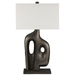 Настольная лампа с прямоугольным тканевым абажуром на фигурном каркасе Brutilist  варинант исполнения - 4 | Loft Concept в Омске