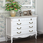 Комод белый из массива бука в стиле прованс White Provence варинант исполнения - 4 | Loft Concept в Омске