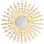 Зеркало-солнце в раме из металла с золотыми с лучами Rays of Peace варинант исполнения - 1 | Loft Concept в Омске