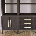 Модульный стеллаж Primo из трех составных элементов Темный орех варинант исполнения - 6 | Loft Concept в Омске