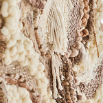 Овальный Современный Гобелен Абстракция в бежевых тонах Shallow варинант исполнения - 3 | Loft Concept в Омске