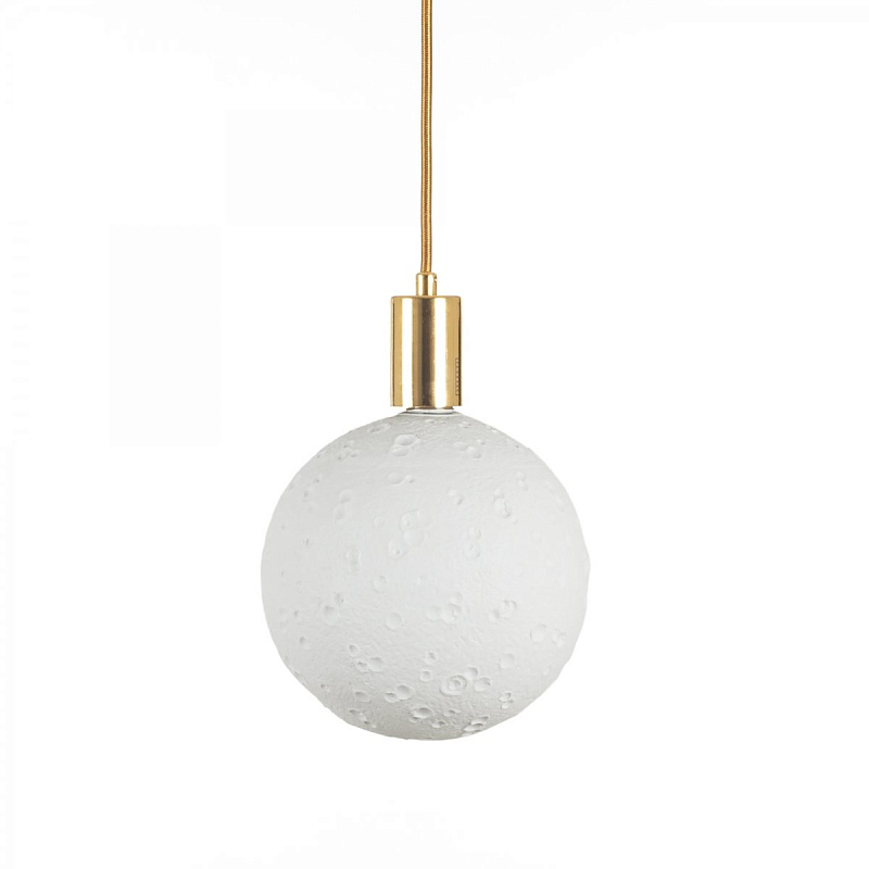 Подвесной светильник Seletti Moon Bulb Big Золотой Белый Подвесной светильник Seletti Moon Bulb Big Золотой Белый в Омске | Loft Concept