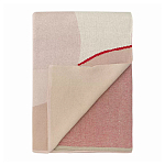 Плед из хлопка бежевого цвета с абстрактным принтом Elysian Flow Peach варинант исполнения - 5 | Loft Concept в Омске