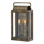 Настенный фонарь прямоугольной формы цвета состаренная латунь с двумя лампами Hinkley варинант исполнения - 1 | Loft Concept в Омске