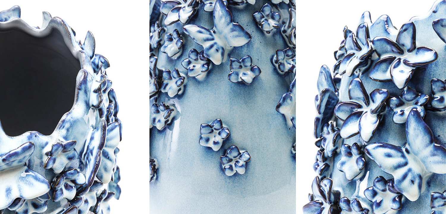 Ваза Blue & white Butterflies vase Ваза Blue & white Butterflies vase - Loft-Concept в Омске