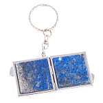 Зеркало брелок складное двухстороннее из натурального камня Лазурит Stone Mirrors варинант исполнения - 6 | Loft Concept в Омске