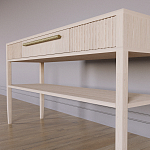 Дизайнерская Консоль с полкой и ящиком Primo Светлый дуб варинант исполнения - 4 | Loft Concept в Омске