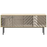 Длинная тумба с зеркальным декором Serena варинант исполнения - 9 | Loft Concept в Омске