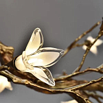 Люстра в виде золотой ветки с цветами Glass Flower Pendant Light варинант исполнения - 9 | Loft Concept в Омске