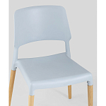 Пластиковый стул на ножках из массива бука Ferret Grey-Blue варинант исполнения - 2 | Loft Concept в Омске