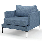 Мебельная ткань Шенилл голубой цвет 138 см T4-26 варинант исполнения - 5 | Loft Concept в Омске