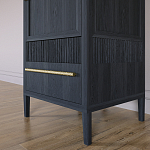 Узкий Шкаф Primo с 2 выдвижными ящиками Черный дуб варинант исполнения - 4 | Loft Concept в Омске