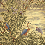 Обои ручная роспись Le Brésil Amarelo Deep Rich Gold варинант исполнения - 1 | Loft Concept в Омске