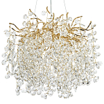 Люстра с хрустальными подвесками на металлических ветках Fairytree Light Gold Chandelier 10 варинант исполнения - 1 | Loft Concept в Омске
